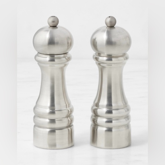 Williams Sonoma Other - Williams Sonoma Polished Pewter 6” Salt & Pepper Mills Set, NIB, Retail $249